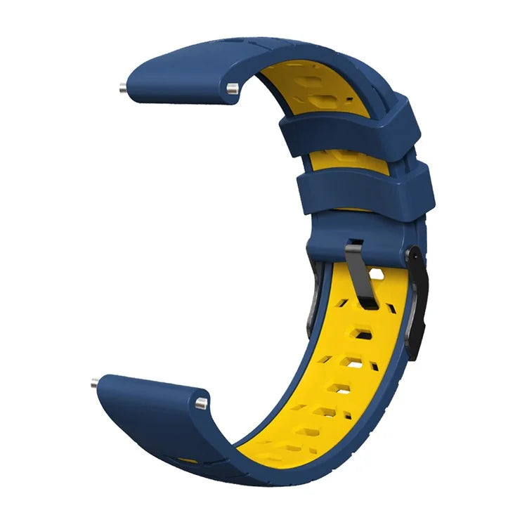 KALEBOL KLB-SSTXGJ-001 For Samsung Galaxy Watch6 Classic 43mm / 47mm / GarminActive 20mm Silicone Trapezoidal Watch Strap