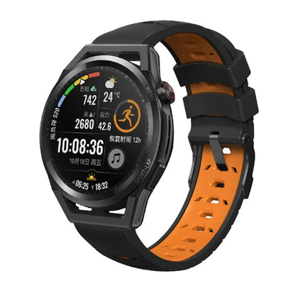 KALEBOL KLB-SSTXGJ-001 For Samsung Galaxy Watch3 45mm / Huawei Watch Ultimate Trapezoidal Silicone 22mm Watch Band