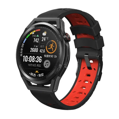 KALEBOL KLB-SSTXGJ-001 For Samsung Galaxy Watch3 45mm / Huawei Watch Ultimate Trapezoidal Silicone 22mm Watch Band