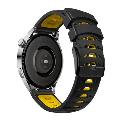 KALEBOL KLB-SSTXGJ-001 For Samsung Galaxy Watch3 45mm / Huawei Watch Ultimate Trapezoidal Silicone 22mm Watch Band