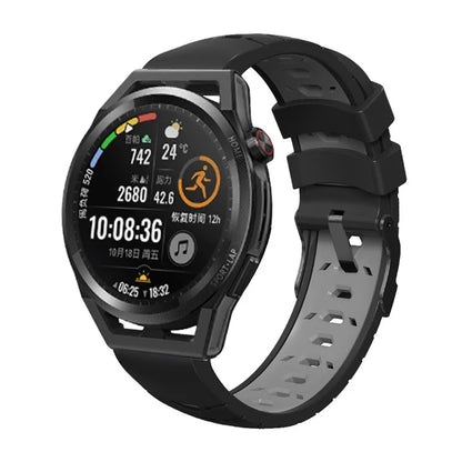 KALEBOL KLB-SSTXGJ-001 For Samsung Galaxy Watch3 45mm / Huawei Watch Ultimate Trapezoidal Silicone 22mm Watch Band
