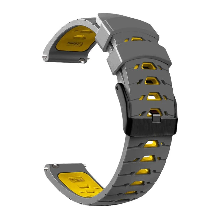 KALEBOL KLB-SSTXGJ-001 For Samsung Galaxy Watch3 45mm / Huawei Watch Ultimate Trapezoidal Silicone 22mm Watch Band