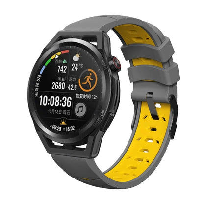 KALEBOL KLB-SSTXGJ-001 For Samsung Galaxy Watch3 45mm / Huawei Watch Ultimate Trapezoidal Silicone 22mm Watch Band