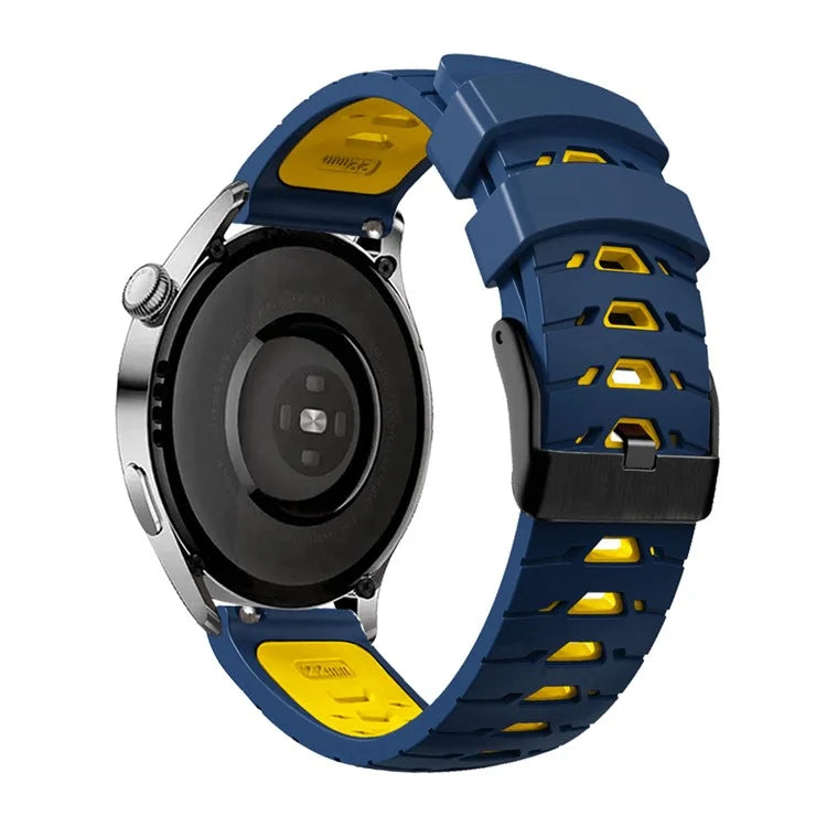 KALEBOL KLB-SSTXGJ-001 For Samsung Galaxy Watch3 45mm / Huawei Watch Ultimate Trapezoidal Silicone 22mm Watch Band