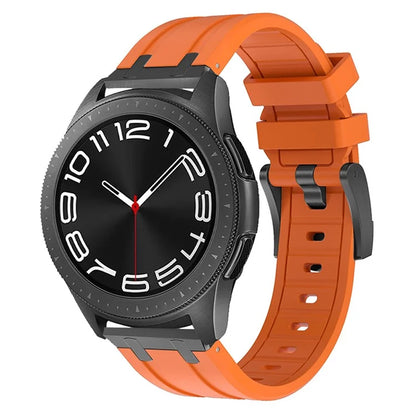 KALEBOL KLB-YTGJ-001 for Samsung Galaxy Watch3 45mm / Huawei Watch Ultimate / Watch GT 3 SE Liquid Silicone Watch Band+Orange