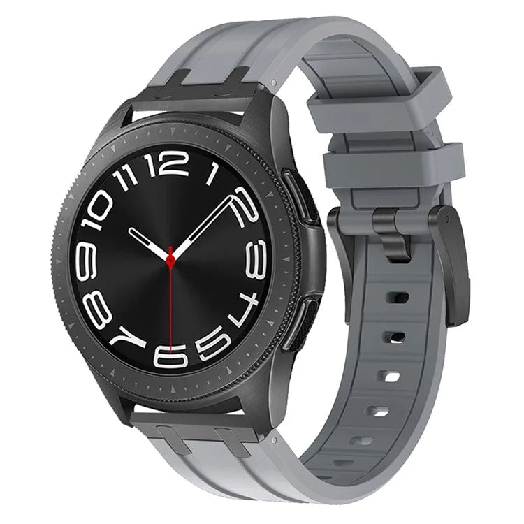 KALEBOL KLB-YTGJ-001 for Samsung Galaxy Watch3 45mm / Huawei Watch Ultimate / Watch GT 3 SE Liquid Silicone Watch Band+Grey