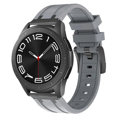 KALEBOL KLB-YTGJ-001 for Samsung Galaxy Watch3 45mm / Huawei Watch Ultimate / Watch GT 3 SE Liquid Silicone Watch Band+Grey