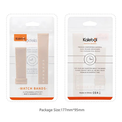 KALEBOL KLB-FMWZP-001 For Samsung Galaxy Watch3 45mm / Huawei Watch 4 Pro Leather Watch Strap Genuine Cow Leather Watch Band