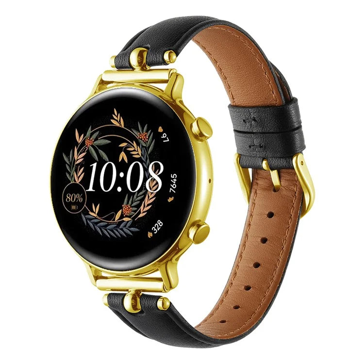 KALEBOL KLB-YZKZP-001 For Samsung Galaxy Watch6 Classic 47mm / Galaxy Watch5 Pro 45mm Genuine Cow Leather 20mm Watch Strap