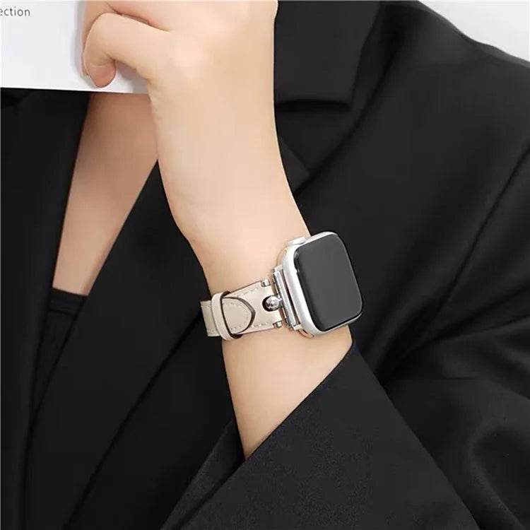 KALEBOL KLB-YZKZP-001 For Samsung Galaxy Watch6 Classic 47mm / Galaxy Watch5 Pro 45mm Genuine Cow Leather 20mm Watch Strap