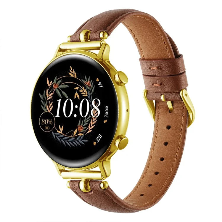 KALEBOL KLB-YZKZP-001 For Samsung Galaxy Watch6 Classic 47mm / Galaxy Watch5 Pro 45mm Genuine Cow Leather 20mm Watch Strap