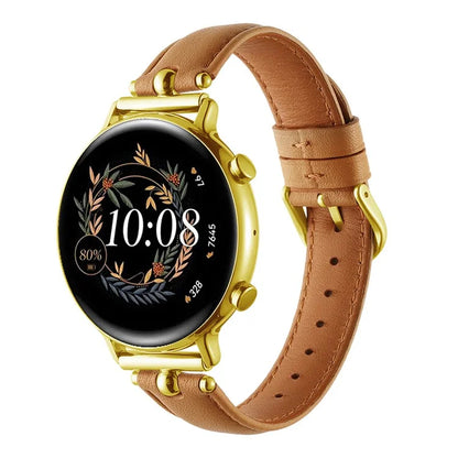 KALEBOL KLB-YZKZP-001 For Samsung Galaxy Watch6 Classic 47mm / Galaxy Watch5 Pro 45mm Genuine Cow Leather 20mm Watch Strap