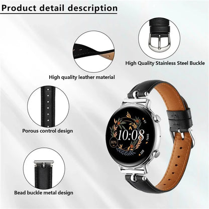 KALEBOL KLB-YZKZP-001 For Samsung Galaxy Watch6 Classic 47mm / Galaxy Watch5 Pro 45mm Genuine Cow Leather 20mm Watch Strap