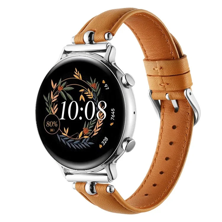 KALEBOL KLB-YZKZP-001 For Samsung Galaxy Watch6 Classic 47mm / Galaxy Watch5 Pro 45mm Genuine Cow Leather 20mm Watch Strap