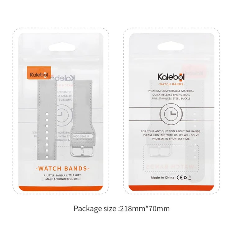 KALEBOL KLB-KCPU-001 For Samsung Galaxy Watch 46mm / Huawei Watch 4 Pro 22mm Smart Watch Band PU Leather Wrist Strap