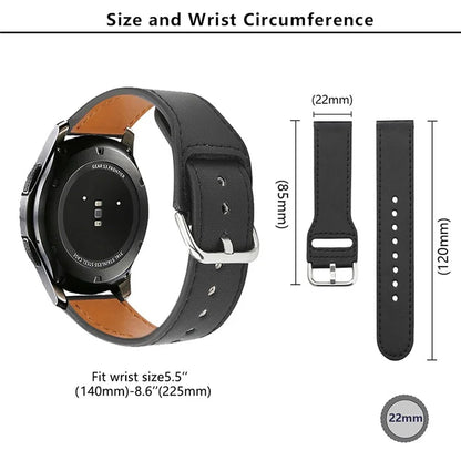 KALEBOL KLB-KCPU-001 For Samsung Galaxy Watch 46mm / Huawei Watch 4 Pro 22mm Smart Watch Band PU Leather Wrist Strap