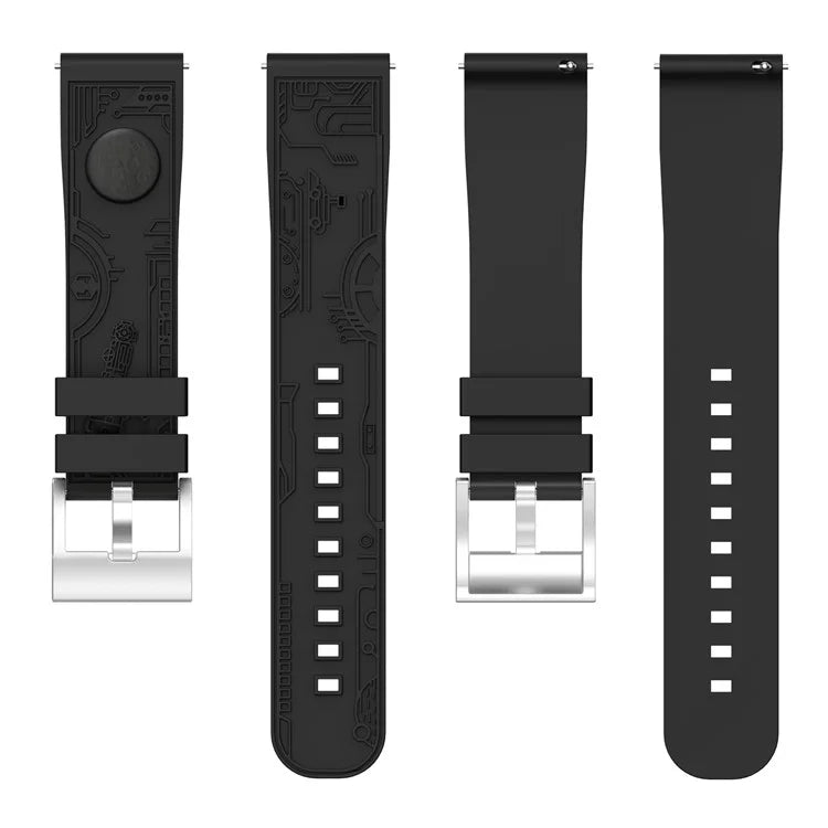For Samsung Galaxy Watch3 45mm / Huawei Watch 4 / Garmin Venu 3 Universal 22mm Watch Band Silicone Watch Strap