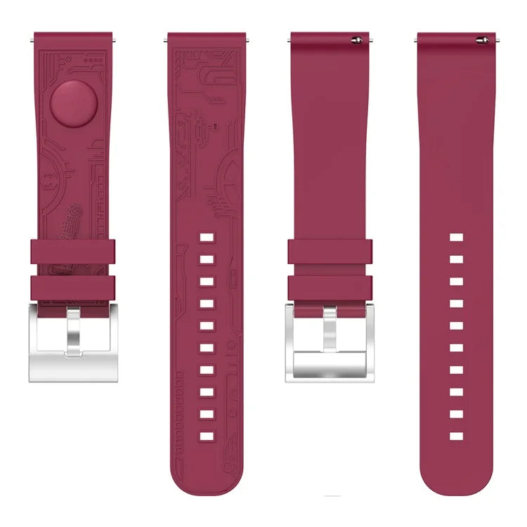 For Samsung Galaxy Watch3 45mm / Huawei Watch 4 / Garmin Venu 3 Universal 22mm Watch Band Silicone Watch Strap