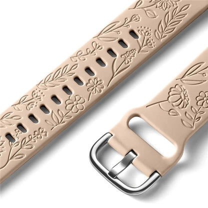 For Garmin Vivomove 3 / Forerunner 645 / Samsung Gear S2 Classic Universal 20mm Carving Flower Silicone Watch Strap