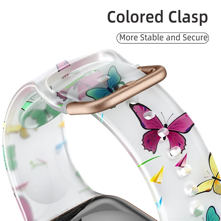 For Apple Watch Ultra 2 Ultra 49mm / 9 8 7 45mm / 6 5 4 SE (2022) / (2023) / SE 44mm / 3 2 1 42mm Pattern Design Silicone Strap Watch Band
