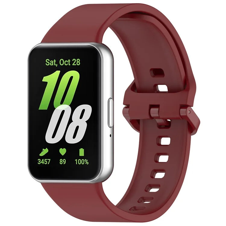 For Samsung Galaxy Fit3 Flexible Watch Strap Silicone Band Wrist Bracelet