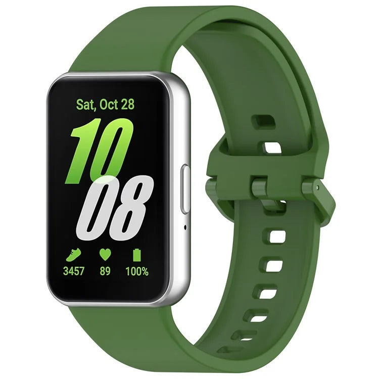 For Samsung Galaxy Fit3 Flexible Watch Strap Silicone Band Wrist Bracelet