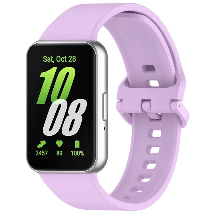 For Samsung Galaxy Fit3 Flexible Watch Strap Silicone Band Wrist Bracelet