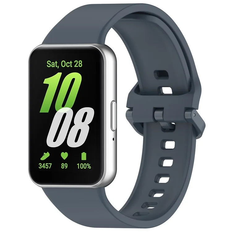 For Samsung Galaxy Fit3 Flexible Watch Strap Silicone Band Wrist Bracelet
