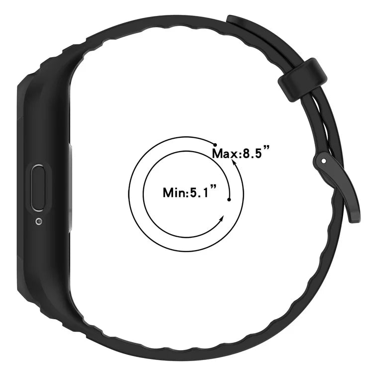 For Samsung Galaxy Fit3 Integrated Silicone Strap with Watch Case Replacement Wrist Bandish Green