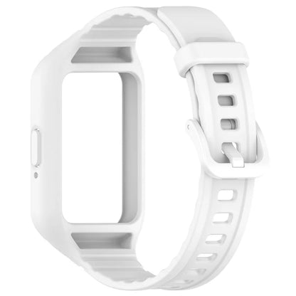 For Samsung Galaxy Fit3 Integrated Silicone Strap with Watch Case Replacement Wrist Band