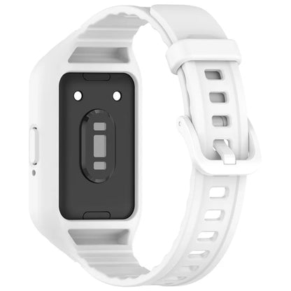 For Samsung Galaxy Fit3 Integrated Silicone Strap with Watch Case Replacement Wrist Band