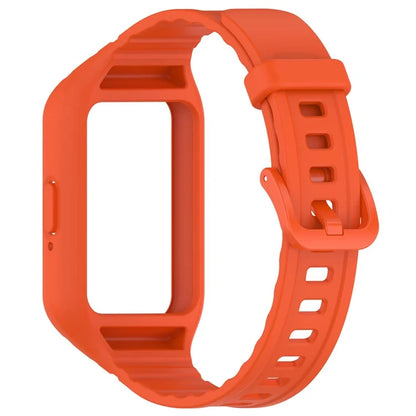 For Samsung Galaxy Fit3 Integrated Silicone Strap with Watch Case Replacement Wrist Band