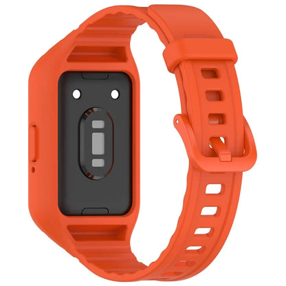 For Samsung Galaxy Fit3 Integrated Silicone Strap with Watch Case Replacement Wrist Band