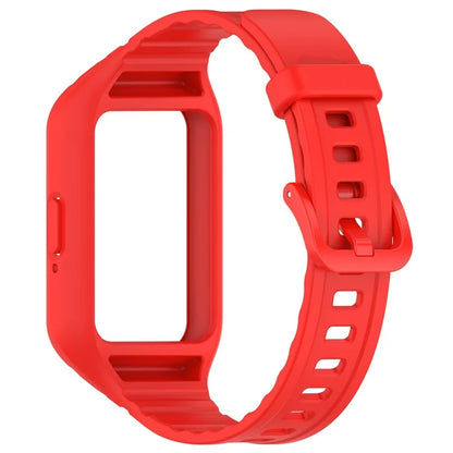 For Samsung Galaxy Fit3 Integrated Silicone Strap with Watch Case Replacement Wrist Band