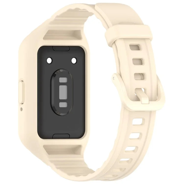 For Samsung Galaxy Fit3 Integrated Silicone Strap with Watch Case Replacement Wrist Band