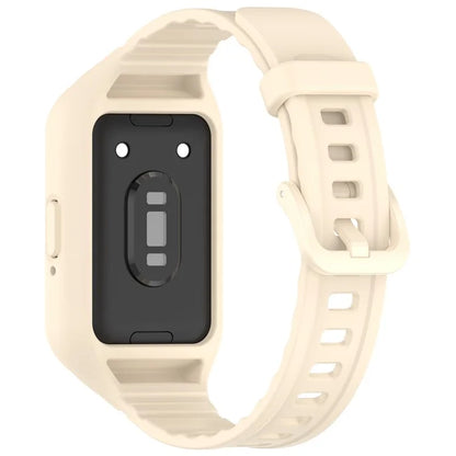 For Samsung Galaxy Fit3 Integrated Silicone Strap with Watch Case Replacement Wrist Band