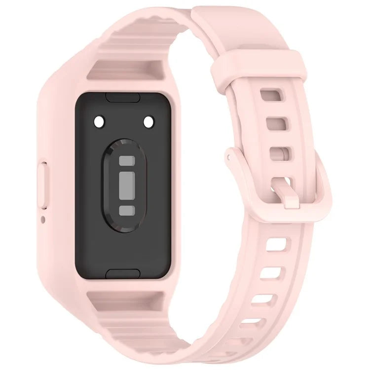 For Samsung Galaxy Fit3 Integrated Silicone Strap with Watch Case Replacement Wrist Band