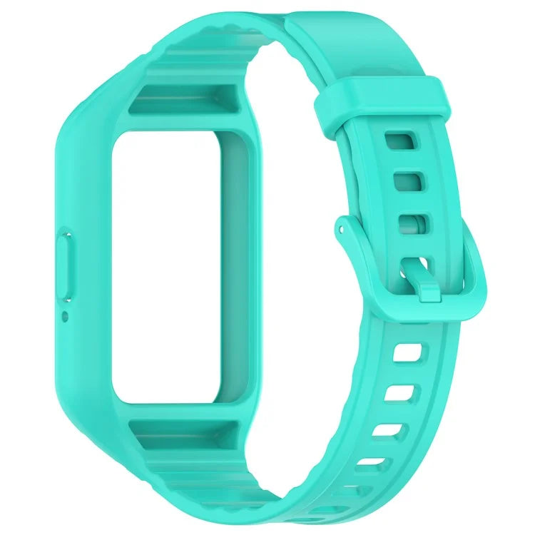 For Samsung Galaxy Fit3 Integrated Silicone Strap with Watch Case Replacement Wrist Band