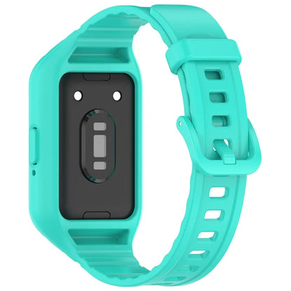 For Samsung Galaxy Fit3 Integrated Silicone Strap with Watch Case Replacement Wrist Band