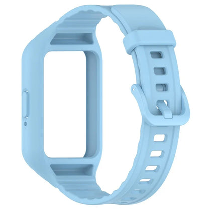 For Samsung Galaxy Fit3 Integrated Silicone Strap with Watch Case Replacement Wrist Band