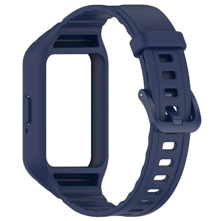 For Samsung Galaxy Fit3 Integrated Silicone Strap with Watch Case Replacement Wrist Band