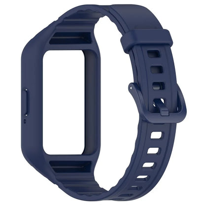 For Samsung Galaxy Fit3 Integrated Silicone Strap with Watch Case Replacement Wrist Band