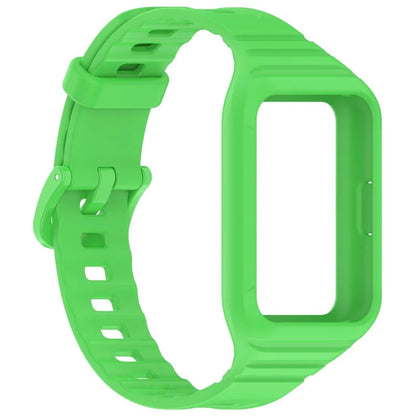 For Samsung Galaxy Fit3 Integrated Silicone Strap with Watch Case Replacement Wrist Band