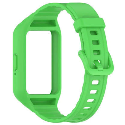 For Samsung Galaxy Fit3 Integrated Silicone Strap with Watch Case Replacement Wrist Band