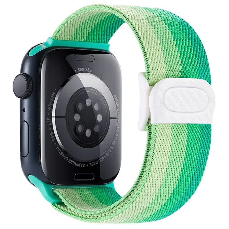 For Apple Watch Series 9 8 7 41mm / 6 5 4 SE (2022) SE (2023) SE 40mm / 3 2 1 38mm Watch Band Elastic Nylon Strap