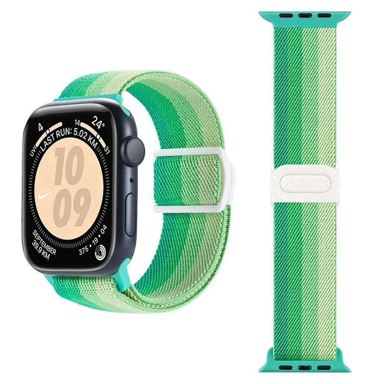 For Apple Watch Series 9 8 7 41mm / 6 5 4 SE (2022) SE (2023) SE 40mm / 3 2 1 38mm Watch Band Elastic Nylon Strap