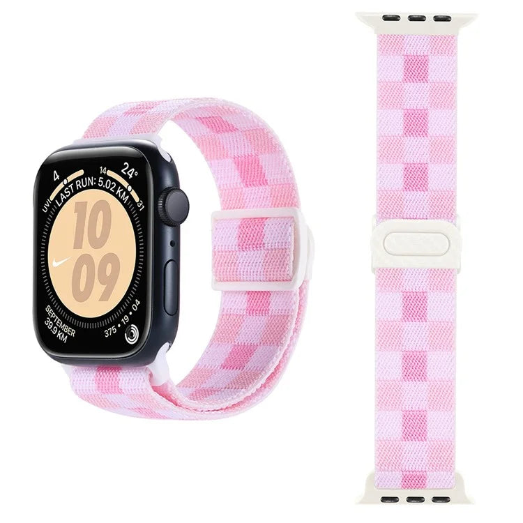 For Apple Watch Series 9 8 7 41mm / 6 5 4 SE (2022) SE (2023) SE 40mm / 3 2 1 38mm Watch Band Elastic Nylon Strap