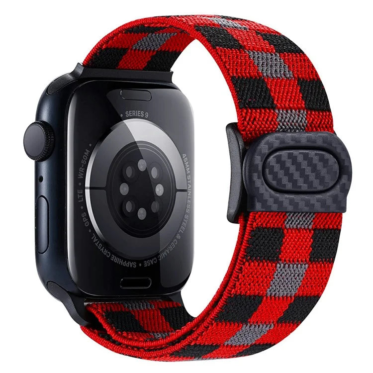 For Apple Watch Series 9 8 7 41mm / 6 5 4 SE (2022) SE (2023) SE 40mm / 3 2 1 38mm Watch Band Elastic Nylon Strap