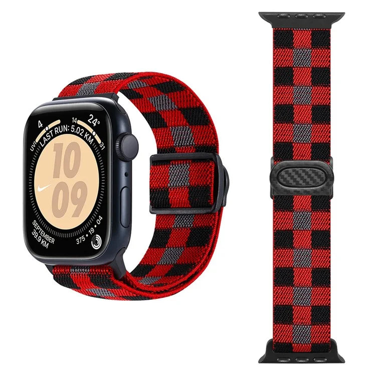 For Apple Watch Series 9 8 7 41mm / 6 5 4 SE (2022) SE (2023) SE 40mm / 3 2 1 38mm Watch Band Elastic Nylon Strap