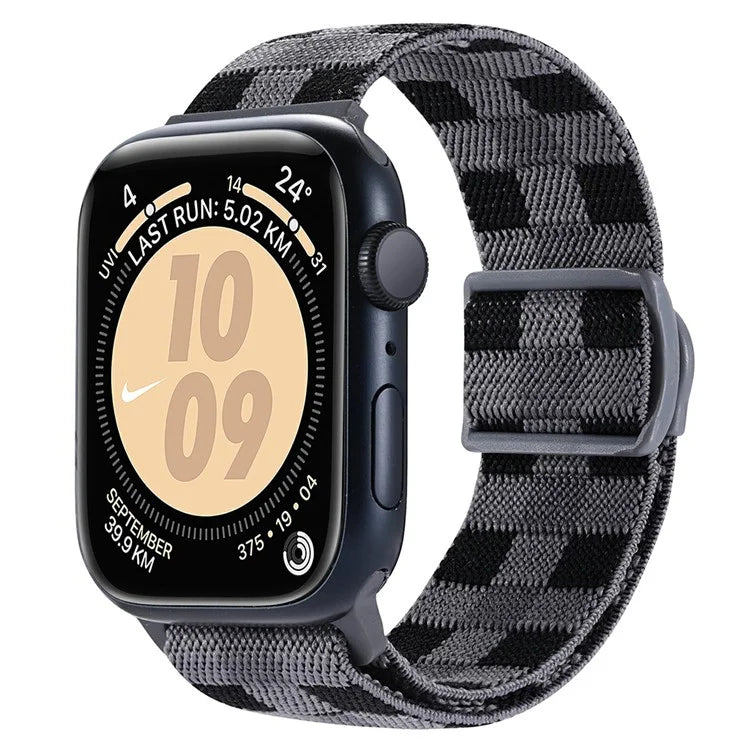 For Apple Watch Series 9 8 7 41mm / 6 5 4 SE (2022) SE (2023) SE 40mm / 3 2 1 38mm Watch Band Elastic Nylon Strap